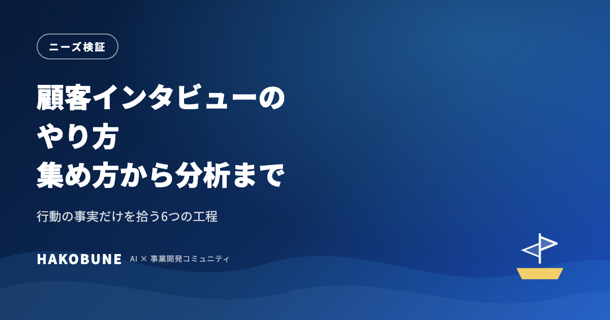 顧客インタビューのやり方