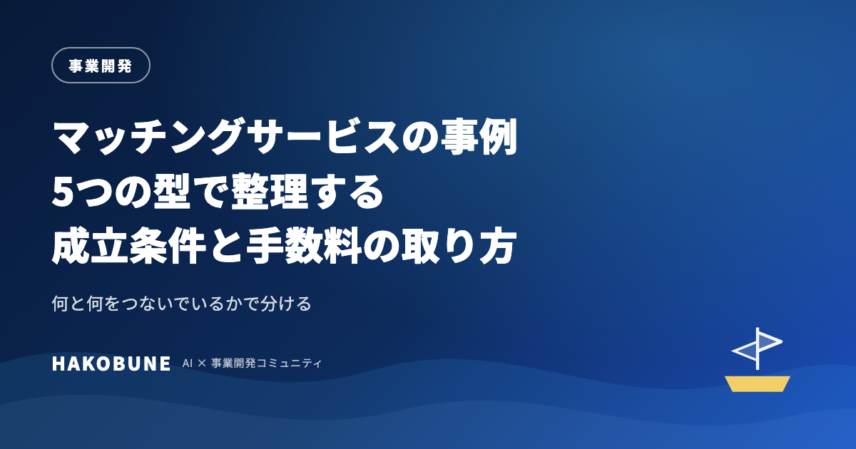 マッチングサービスの事例