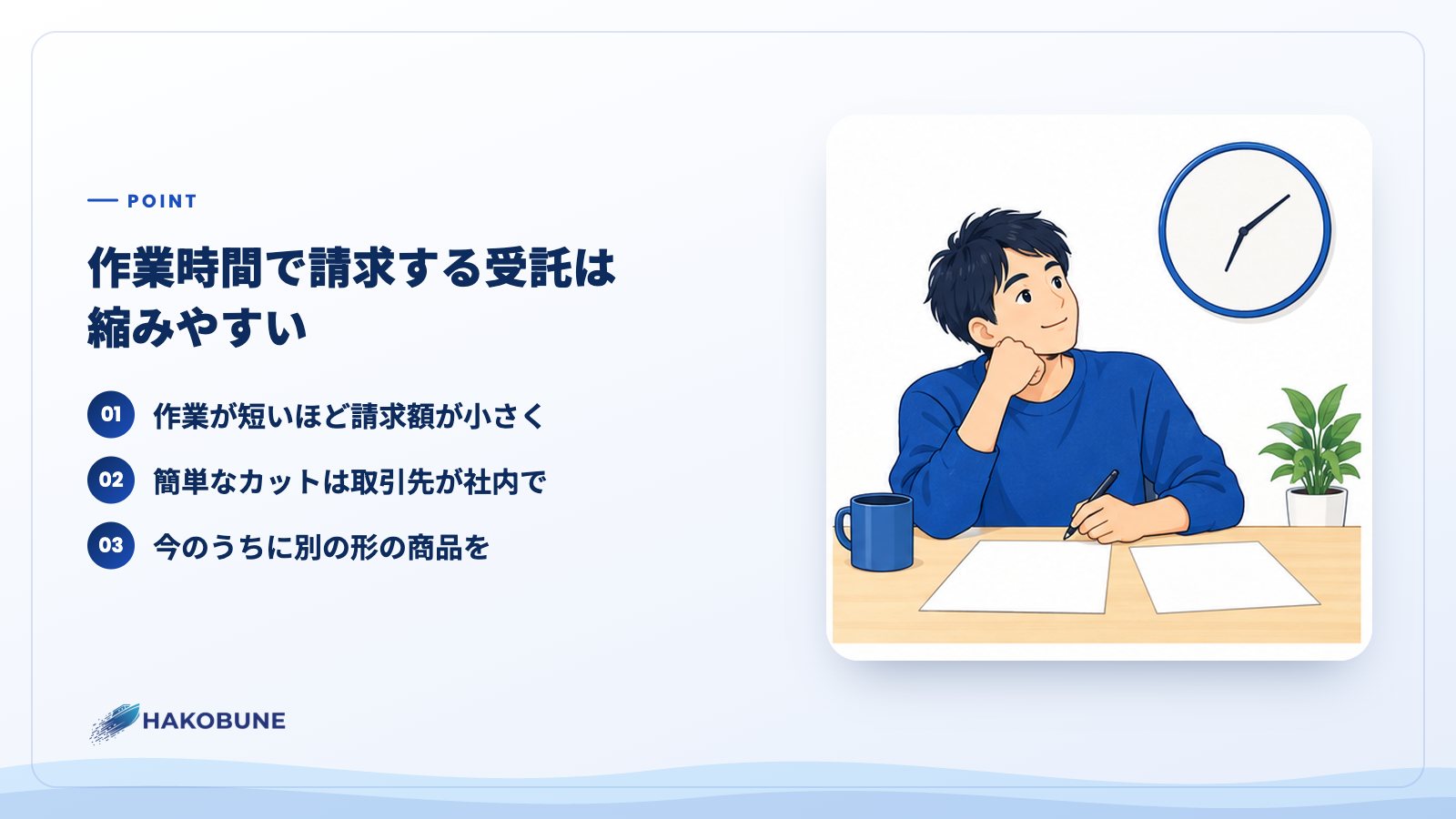 作業時間で請求する受託は縮みやすい
