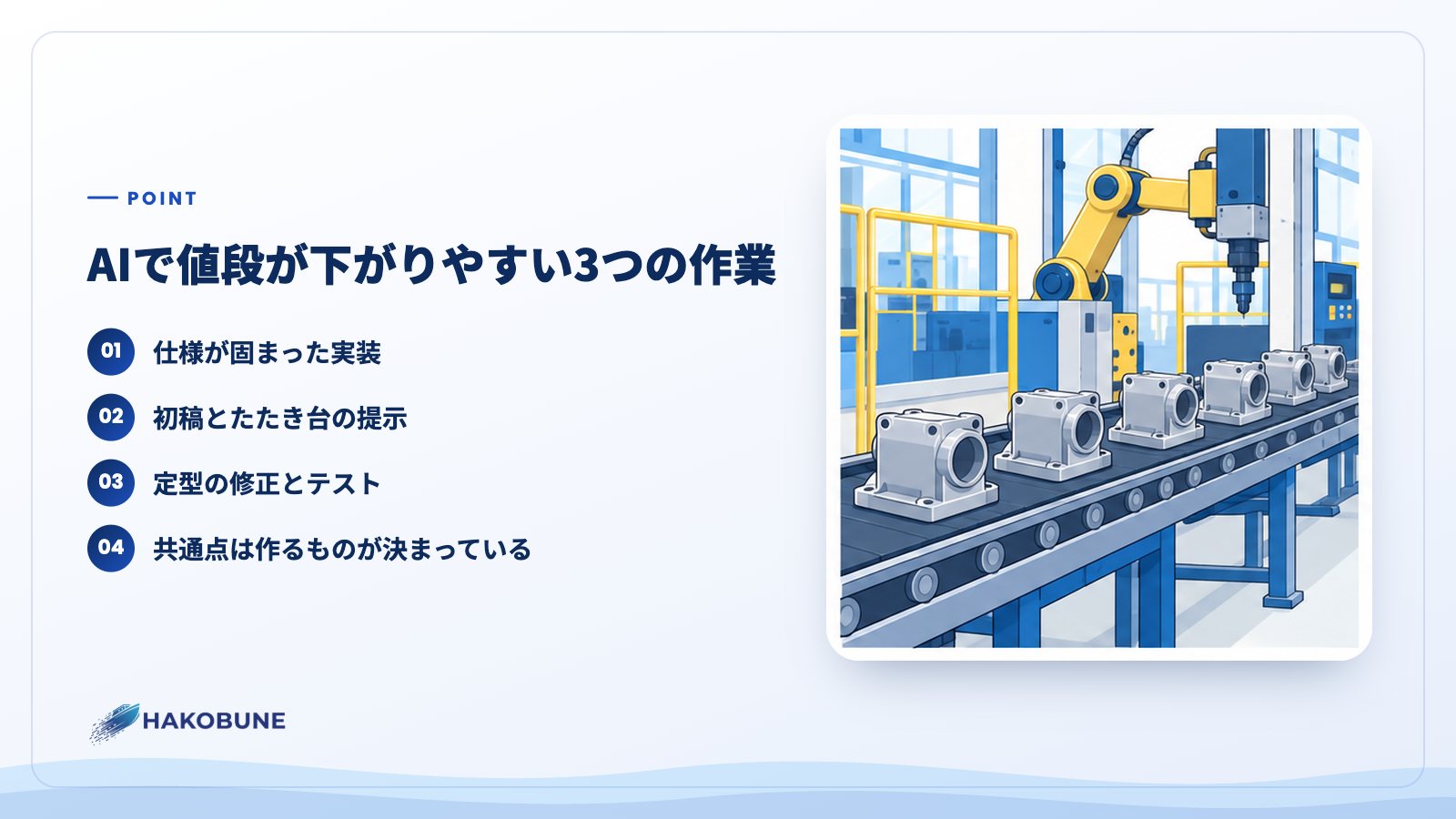 AIで値段が下がりやすい3つの作業