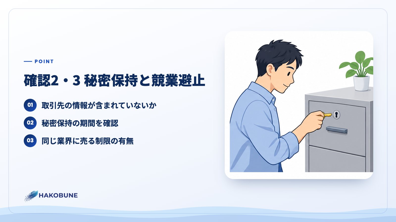 確認2・3 秘密保持と競業避止
