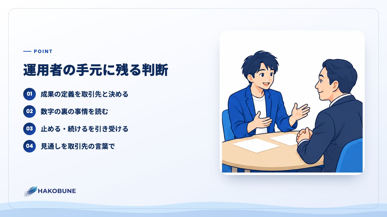 運用者の手元に残る判断